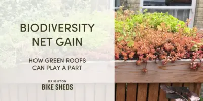 Biodiversity Net Gain how our sedum roof bike sheds help architects and developers